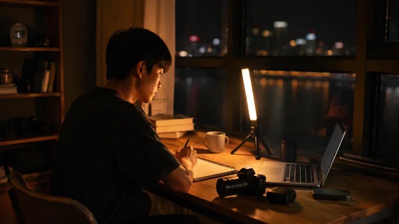 夜景Vlog的第一步，是找到一盏好光