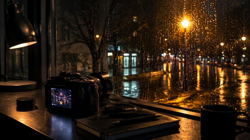 雨后玻璃与街灯：拍反射时注意什么