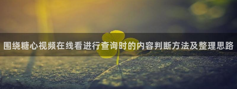 糖心vlog传媒:围绕糖心视频在线看进行查询时的内容判断方法及整理思路